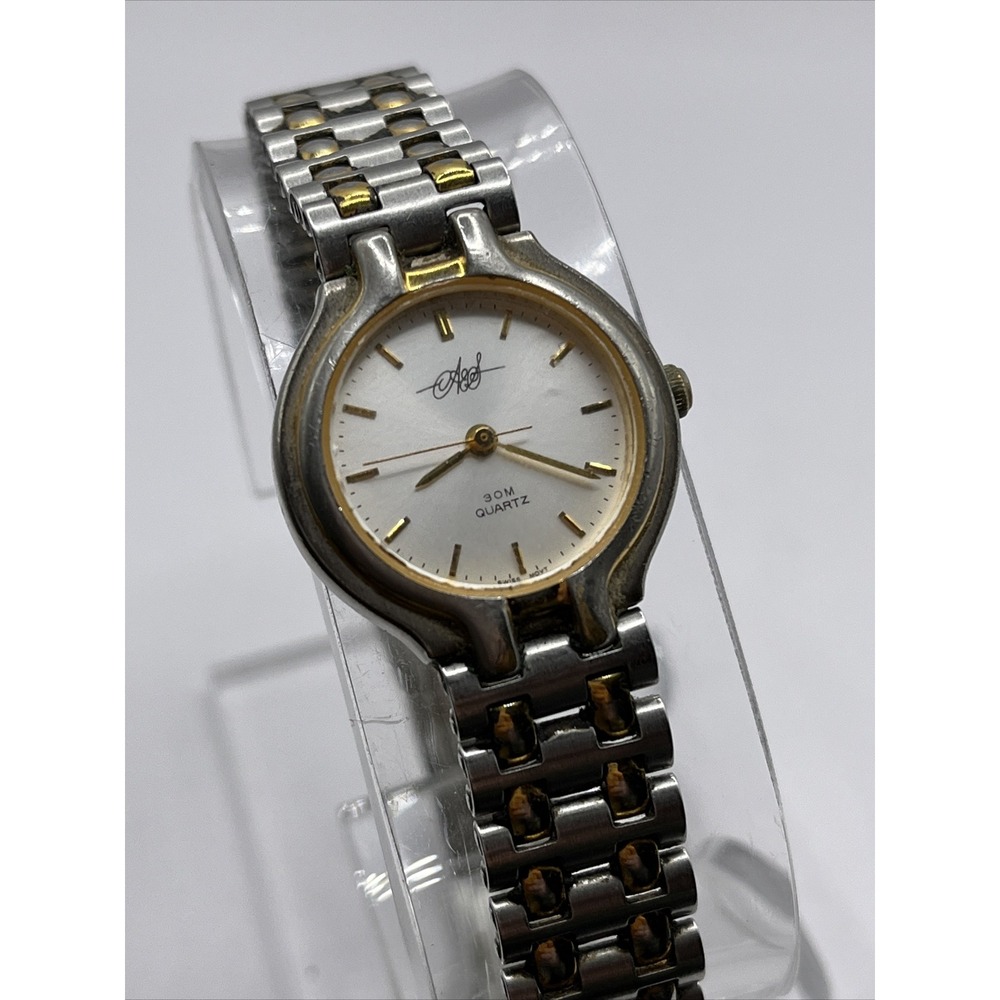 AES Women's Swiss Two Tone Quartz Watch‎ WR 30M- New Battery